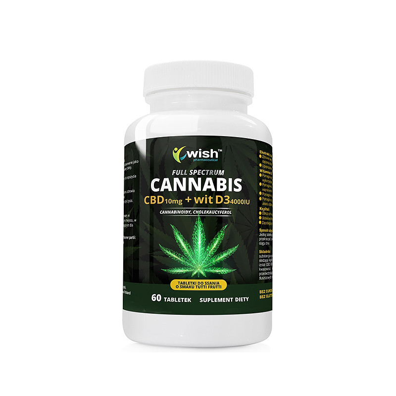 WISH CBD 10mg+WITAMINA D3 4000IU - 60tabl vege WISH CBD 10mg+WITAMINA D3 4000IU - 60tabl vege