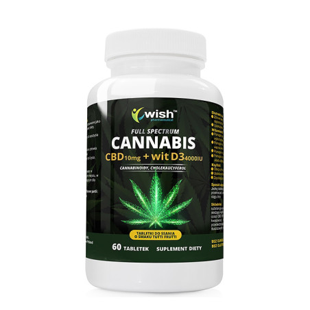 WISH CBD 10mg+WITAMINA D3 4000IU - 60tabl vege