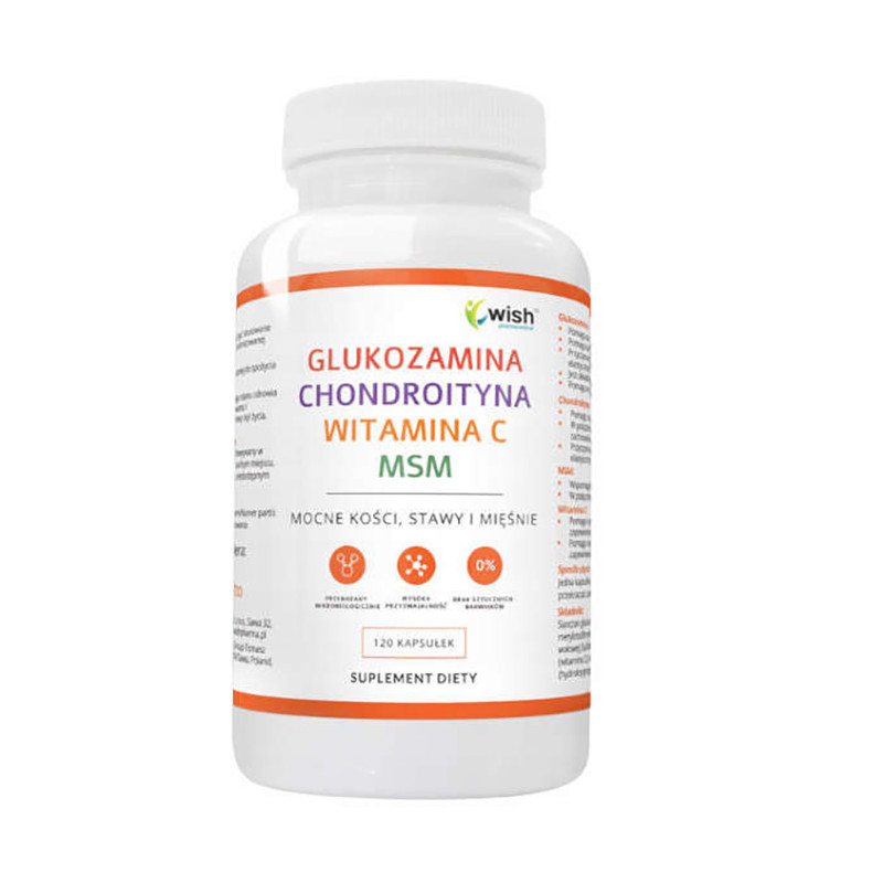 WISH GLUKOZAMINA CHONDOITYNA MSM WIT. C 120kaps ve WISH GLUKOZAMINA CHONDOITYNA MSM WIT. C 120kaps ve