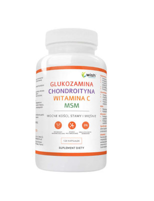 WISH GLUKOZAMINA CHONDROITYNA WOŁ. MSM WIT C-120ka