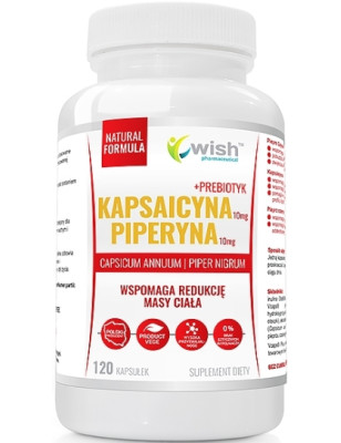 WISH KAPSAICYNA10mg+PIPERYNA10mg+PREBIOTYK-120kaps