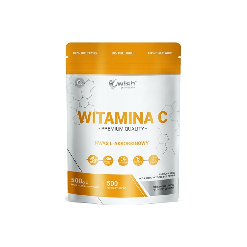 WISH KWAS L-ASKORBINOWY WITAMINA C 1000mg-500g WISH KWAS L-ASKORBINOWY WITAMINA C 1000mg-500g