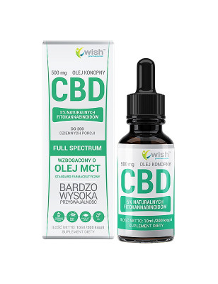 WISH OLEJ KONOPNY CBD 5% - 10ml