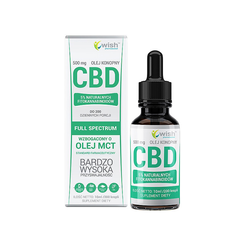 WISH OLEJ KONOPNY CBD 5% - 10ml