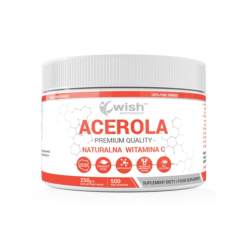 WISH ACEROLA NATURALNA WITAMINA C W PROSZKU 250g WISH ACEROLA NATURALNA WITAMINA C W PROSZKU 250g