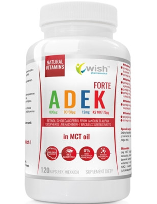WISH WITAMINA ADEK FORTE W OLEJU MCT-120kaps