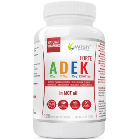 WISH WITAMINA ADEK FORTE W OLEJU MCT-120kaps