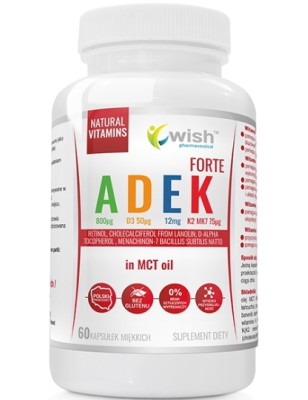 WISH WITAMINA ADEK FORTE W OLEJU MCT-60kaps
