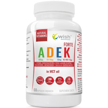WISH WITAMINA ADEK FORTE W OLEJU MCT-60kaps