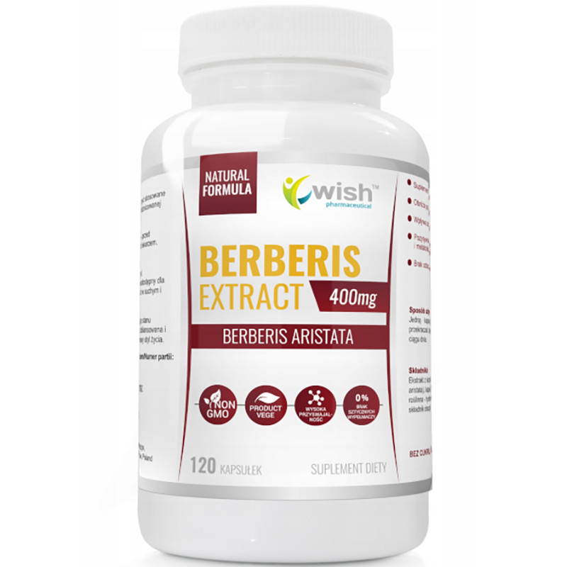 WISH BERBERIS EXTRACT 5:1 400mg 120 kaps vege WISH BERBERIS EXTRACT 5:1 400mg 120 kaps vege