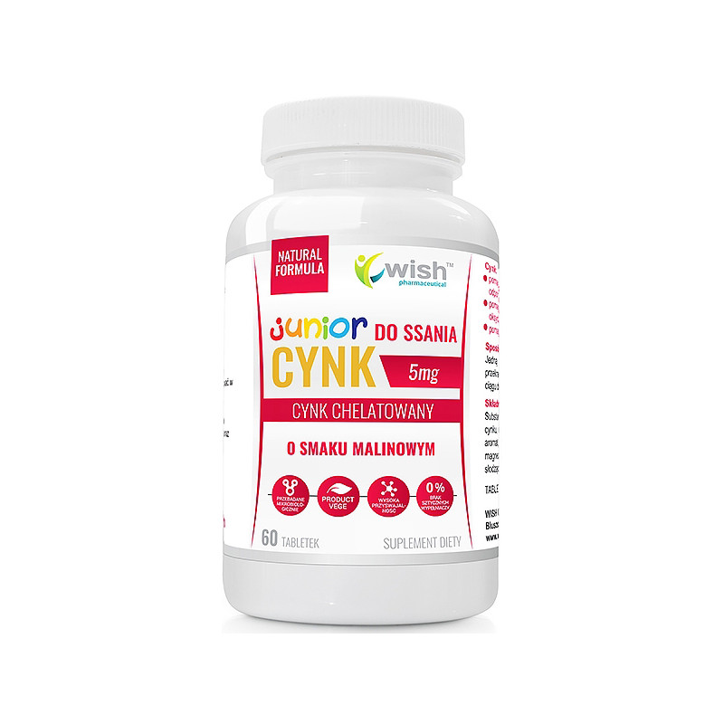 WISH CYNK JUNIOR 5mg do ssania - 60 tabl vege WISH CYNK JUNIOR 5mg do ssania - 60 tabl vege