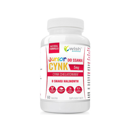 WISH CYNK JUNIOR 5mg do ssania - 60 tabl vege