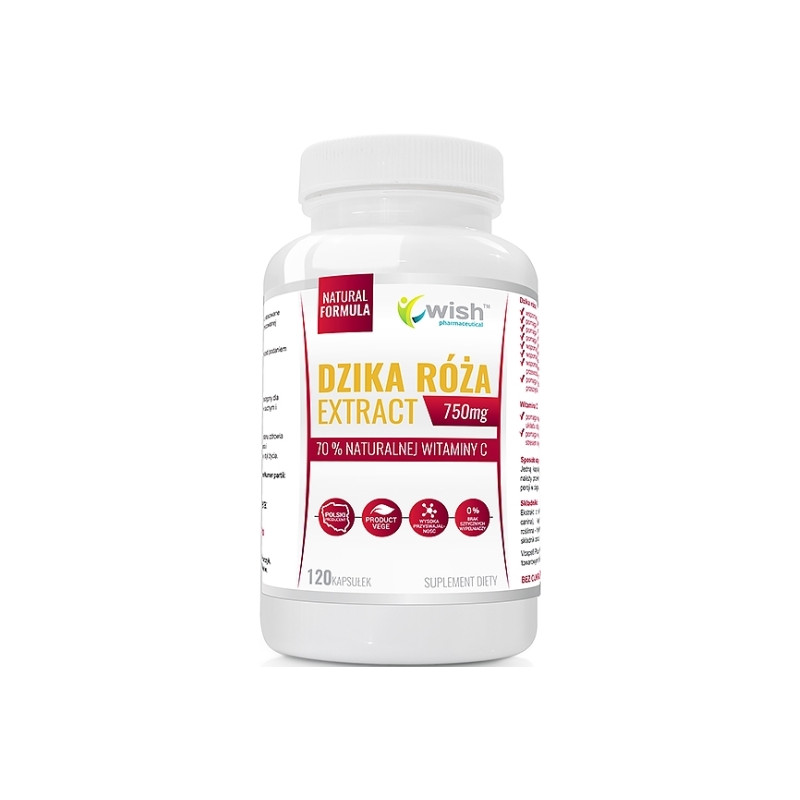 WISH DZIKA RÓŻA EKSTRAKT 750mg-120kaps WISH DZIKA RÓŻA EKSTRAKT 750mg-120kaps