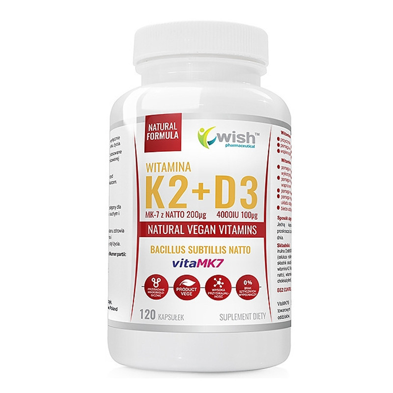 WISH WIT.K2 vitaMK7 200mcg+D3 100mcg 4000IU-120ka WISH WIT.K2 vitaMK7 200mcg+D3 100mcg 4000IU-120ka