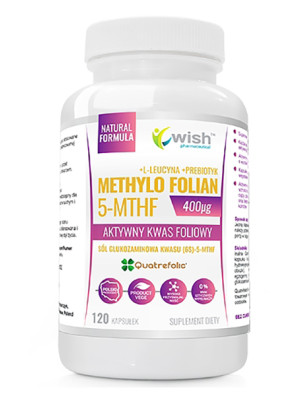 WISH METHYLO FOLIAN 400mcg WITAMINA B9 - 120kaps