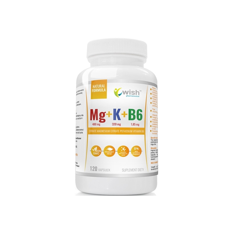 WISH MG+K+VIT.B6 FORTE-120kaps WISH MG+K+VIT.B6 FORTE-120kaps