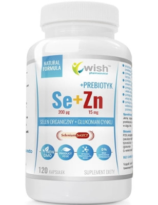 WISH SELEN ORGANICZNY 200mcg+CYNK 15mg+PREB- 120k