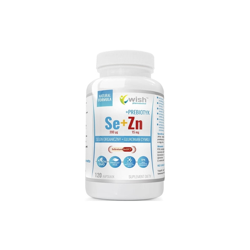 WISH SELEN ORGANICZNY 200mcg+CYNK 15mg+PREB- 120k WISH SELEN ORGANICZNY 200mcg+CYNK 15mg+PREB- 120k
