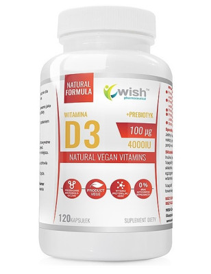 WISH WEGAŃSKA WITAMINA D3 4000mg-120 kaps