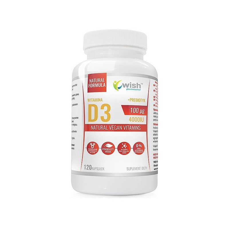 WISH WEGAŃSKA WITAMINA D3 4000mg-120 kaps WISH WEGAŃSKA WITAMINA D3 4000mg-120 kaps