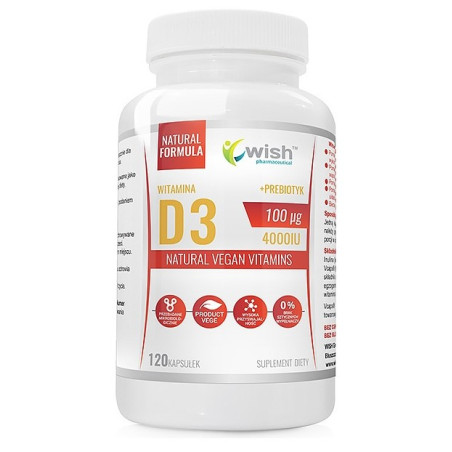 WISH WEGAŃSKA WITAMINA D3 4000mg-120 kaps
