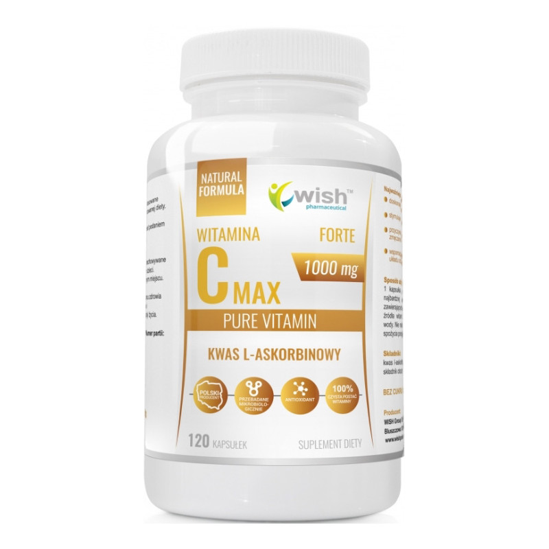 WISH WITAMINA C KWAS L-ASKORBINOWY 1000mg-120kaps WISH WITAMINA C KWAS L-ASKORBINOWY 1000mg-120kaps