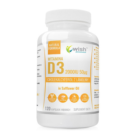 WISH WITAMINA D3 2000IU 50mcg - 120kaps