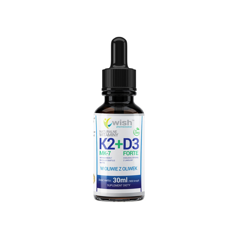 WISH NATURALNA WITAMINA K2 MK-7+D3 FORTE -30ml WISH NATURALNA WITAMINA K2 MK-7+D3 FORTE -30ml
