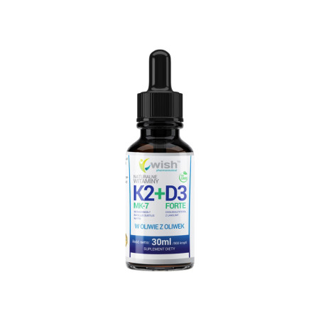 WISH NATURALNA WITAMINA K2 MK-7+D3 FORTE -30ml