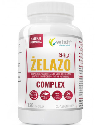 WISH ŻELAZO CHELAT COMPLEX - 120kaps vege