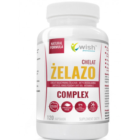 WISH ŻELAZO CHELAT COMPLEX - 120kaps vege