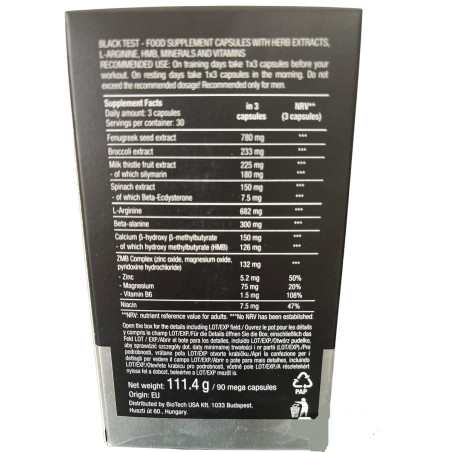 BIOTECH BLACK TEST 90 kaps