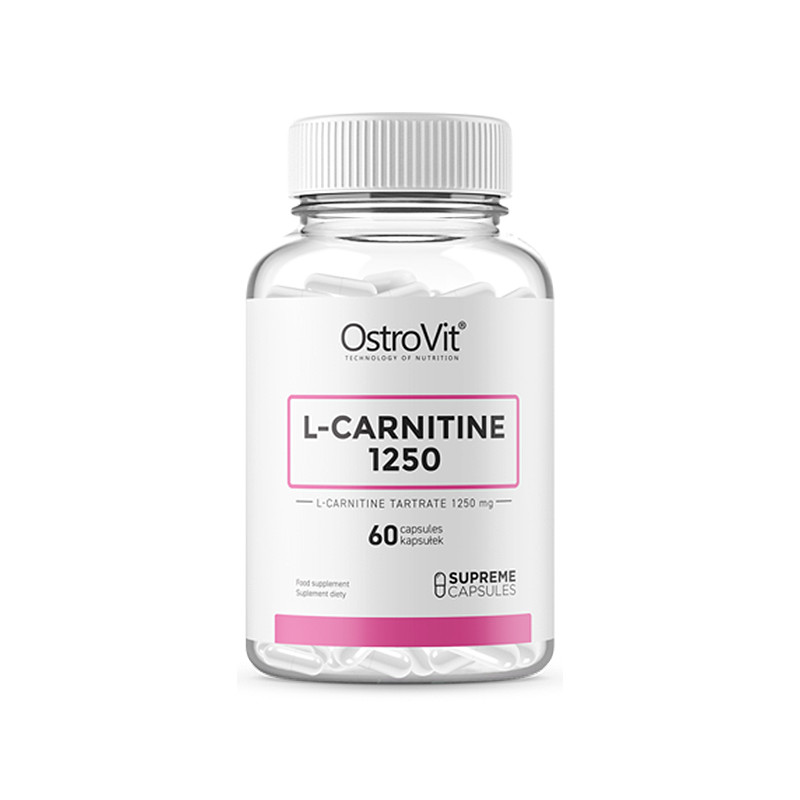 OSTROVIT SUPREME CAPSULES L-CARNITINE 1250-60kaps OSTROVIT SUPREME CAPSULES L-CARNITINE 1250-60kaps