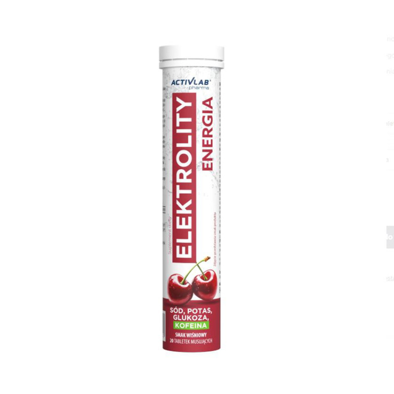 ACTIVLAB ELEKTROLITY ENERGIA 20 tabl tuba - wiśnia ACTIVLAB ELEKTROLITY ENERGIA 20 tabl tuba - wiśnia