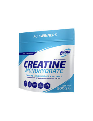 6PAK CREATINE MONOHYDRATE 500g bag