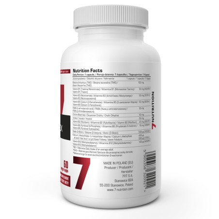 7 NUTRITION B-COMPLEX B50 METHYL - 60kaps