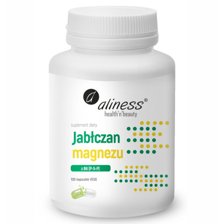 ALINESS JABŁCZAN MAGNEZU 100mg z B6 -100 kaps vege