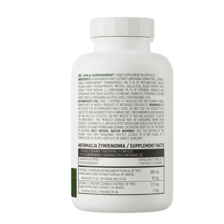 OSTROVIT KSM-66 Ashwagandha+Magnesium B6 P-5-P-90
