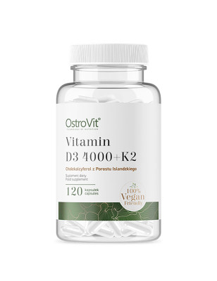 OSTROVIT VITAMIN D3 4000 + K2 120 kaps vege