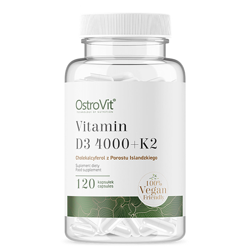 OSTROVIT VITAMIN D3 4000 + K2 120 kaps vege