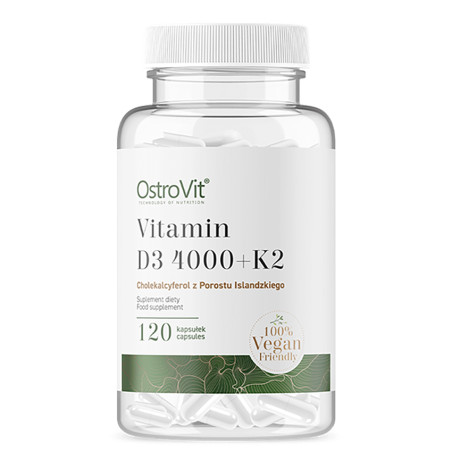 OSTROVIT VITAMIN D3 4000 + K2 120 kaps vege
