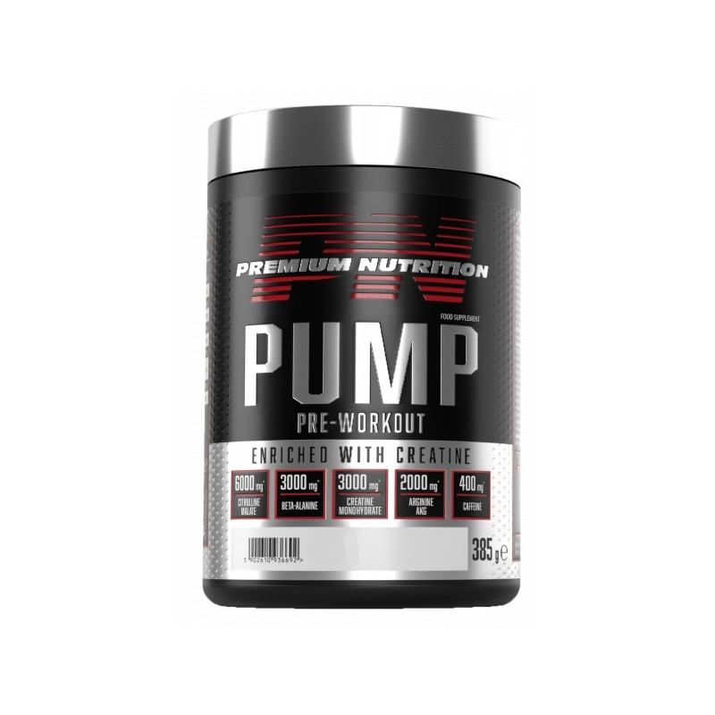 PREMIUM NUTIRION PUMP PRE-WORKOUT 385g Mango-Lemon