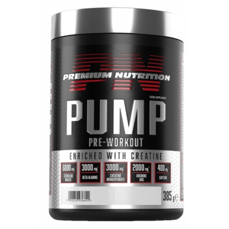 PREMIUM NUTIRION PUMP PRE-WORKOUT 385g Mango-Lemon