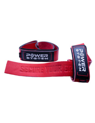 POWER-SYSTEM PASKI LEATHER LIFTING STRAPS-BROWN