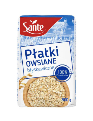 SANTE PŁATKI OWSIANE BŁYSKAWICZNE TORBA 500 g