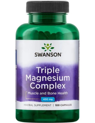 SWANSON TRIPLE MAGNESIUM COMPLEX 400mg-100 kaps