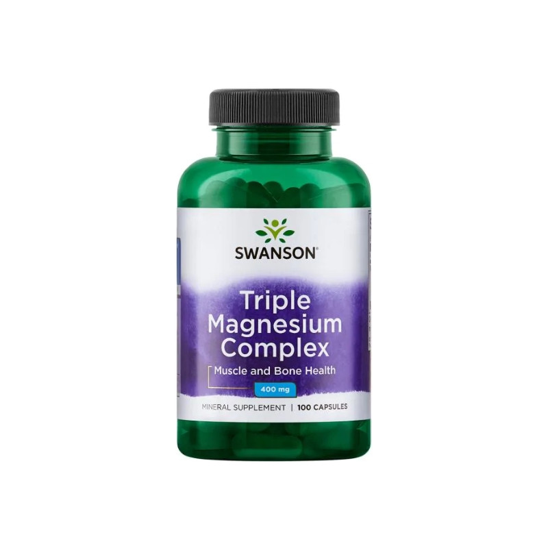 SWANSON TRIPLE MAGNESIUM COMPLEX 400mg-100 kaps