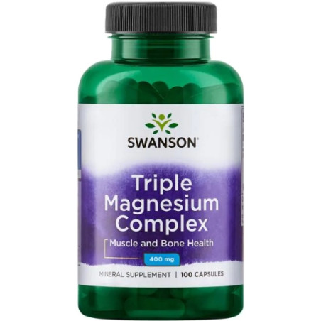 SWANSON TRIPLE MAGNESIUM COMPLEX 400mg-100 kaps