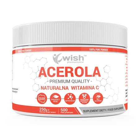WISH ACEROLA NATURALNA WITAMINA C W PROSZKU 250g