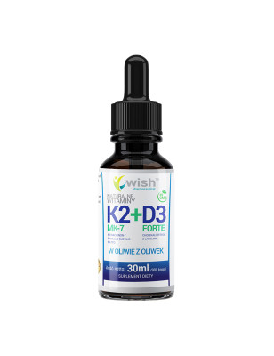 WISH NATURALNA WITAMINA K2 MK-7+D3 FORTE -30ml